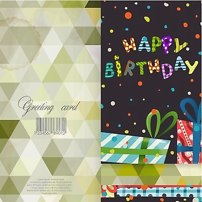 EPS 해외이미지 배너 기념일 행복 리본 일러스트 텍스트 선물 이벤트 팜플렛 사람없음 상자 파티 케이크 축하 생일 질감 초대 축하카드 생일축하 기하학 생일카드 해외202004 해외일러스트 감정 컨셉 무늬 디저트 카드_감사 파일형식 벡터