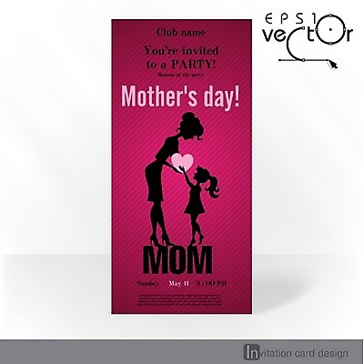 EPS 해외이미지 배너 행복 실루엣 포스터 분홍색 일러스트 가족 사랑 사람없음 하트 축하 어머니의날 해외202004 해외일러스트 모양 기념일 감정 컬러 컨셉 관계 촬영기법 미국문화 파일형식 벡터