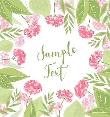 EPS 해외이미지 분홍색 백그라운드 잎 일러스트 프레임 타이포그라피 사람없음 우아함 수국 카피스페이스 해외202004 해외일러스트 식물 문자 꽃 컬러 컨셉 공백 파일형식 벡터