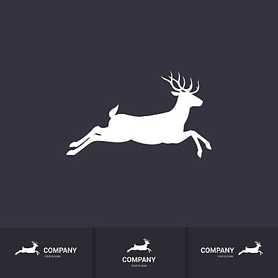 EPS 해외이미지 모양 동물 템플릿 디자인 실루엣 일러스트 사슴 뿔 사람없음 그래픽 달리기 검은색 흰색 우아함 스케치 그림 심플 순록 엘리먼트 해외202004 해외일러스트 컬러 컨셉 포유류 모션 촬영기법 미술 파일형식 벡터
