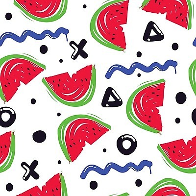 EPS 해외이미지 템플릿 디자인 종이 선 음식 백그라운드 패턴 과일 일러스트 벽지 추상 수박 미술 그래픽 장식 빨간색 여름 컬러풀 파티 유행 수확 흰색 직물 달콤 낙서 인쇄 만화 천 질감 복고 심플 80대 엘리먼트 팝 힙스터 멤피스디자인 해외202004 해외일러스트 계절 패션 노년 컬러 무늬 농업 문화예술 이벤트 맛 파일형식 벡터