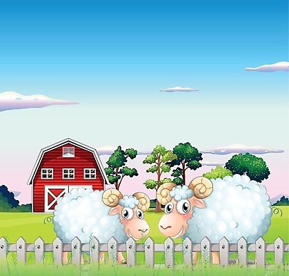 EPS 해외이미지 나무 식물 동물 구름 디자인 잎 밭 채소 일러스트 자연 하늘 미소 사람없음 야외 파란색 농작물 울타리 농장 농경지 가축 흰색 농부 오두막 그림 외양간 밭일 해외202004 해외일러스트 자연요소 직업 컬러 농업 표정 담장 생태계 파일형식 벡터