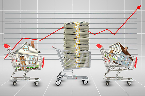 포토 JPG 해외이미지 백그라운드 돈 부동산 그래프 주택 사람없음 달러 카트 쇼핑카 성장 구매 돈다발 담기 상승 해외202004 해외포토 컨셉 모션 건물 쇼핑 재산 파일형식