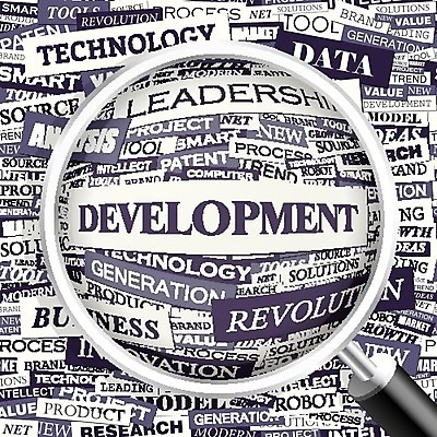 EPS 해외이미지 디자인 백그라운드 컨셉 일러스트 텍스트 돋보기 아이디어 사람없음 그래픽 단어 보라색 성장 발전 확대 남색 소프트웨어 스타일 해외202004 해외일러스트 문자 컬러 파일형식 벡터