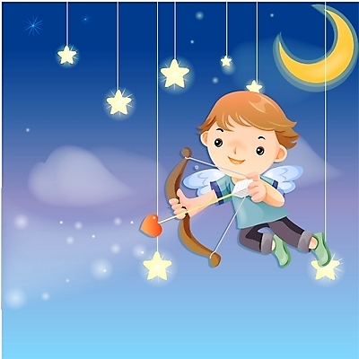EPS 남자 별 초등학생 어린이 백그라운드 일러스트 상상 하늘 화살 요정 한명 사람 소년 10대 판타지 꿈 달 순수 큐피드 남자만 남자한명만 십대만 십대남자만 십대남자한명만 국내일러스트 자연요소 1 학생 컨셉 청소년 파일형식 벡터