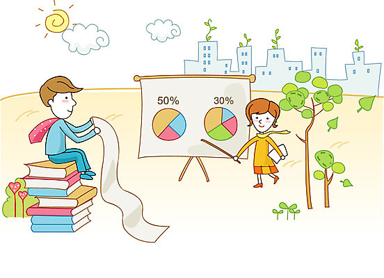 EPS 주간 여자 남자 일러스트 회사 비즈니스 모션 통계 회의 사람 야외 두명 모임 비즈니스맨 비즈니스우먼 작업실 프레젠테이션 국내일러스트 자연요소 직장인 파일형식 벡터