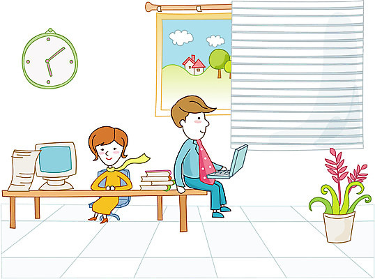 EPS 주간 여자 남자 일러스트 회사 비즈니스 실내 사람 두명 사무실 작업 비즈니스맨 비즈니스우먼 작업실 국내일러스트 자연요소 내부 직장인 파일형식 벡터