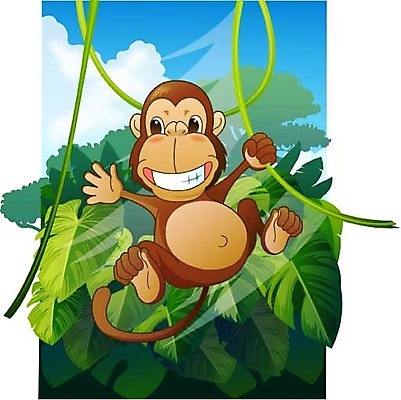EPS 주간 동물 척추동물 한마리 육지동물 야생동물 일러스트 포유류 자연 동물원 사람없음 야외 원숭이 덩굴 열대우림 줄타기 국내일러스트 자연요소 식물 1 숲 묘기 생태계 파일형식 벡터