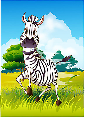 EPS 주간 동물 척추동물 한마리 육지동물 야생동물 일러스트 포유류 아프리카 자연 동물원 초원 사람없음 야외 사파리 얼룩말 국내일러스트 자연요소 1 나라 말_동물 생태계 파일형식 벡터