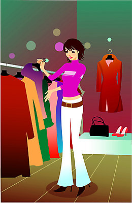 EPS 옷 여자 일러스트 실내 한명 사람 20대 성인 쇼핑 상점 목도리 옷걸이 가격표 옷가게 여자만 여자한명만 성인여자만 청년만 청년여자만 성인한명만 청년여자한명만 성인여자한명만 성인만 국내일러스트 1 잡화 청년 내부 파일형식 벡터