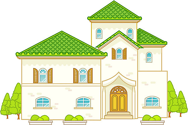 EPS 시설물 현대건축 건축 일러스트 가정 가족 지붕 주택 사람없음 건물 초록색 인테리어 별장 전원주택 국내일러스트 건축물 디자인 컬러 관계 파일형식 벡터