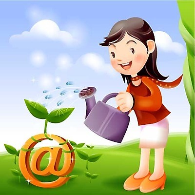 EPS 주간 여자 인터넷 일러스트 비즈니스 하늘 한명 사람 20대 성인 야외 새싹 물뿌리개 직장인 비즈니스우먼 여자만 여자한명만 성인여자만 청년만 청년여자만 성인한명만 청년여자한명만 성인여자한명만 성인만 국내일러스트 자연요소 식물 직업 1 청년 파일형식 벡터