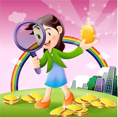 EPS 여자 돈 일러스트 비즈니스 돋보기 한명 사람 빌딩 20대 성인 야외 금융 경제 직장인 비즈니스우먼 여자만 여자한명만 성인여자만 청년만 청년여자만 성인한명만 청년여자한명만 성인여자한명만 성인만 국내일러스트 직업 1 청년 건물 재산 파일형식 벡터