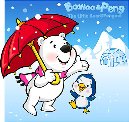 EPS 동물 척추동물 캐릭터 육지동물 계절 동물캐릭터 겨울 일러스트 우산 포유류 주택 사람없음 야외 눈 새캐릭터 곰캐릭터 펭귄 북극곰 펭귄캐릭터 얼음집 바우 바우와펭이 펭이 일러캐릭터 자연요소 곰 조류 날씨 건물 파일형식 벡터