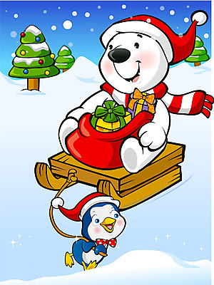 EPS 동물 척추동물 캐릭터 육지동물 계절 기념일 동물캐릭터 크리스마스 겨울 일러스트 홍보캐릭터 포유류 선물 이벤트 사람없음 야외 산타클로스 새캐릭터 곰캐릭터 펭귄 크리스마스캐릭터 북극곰 썰매 펭귄캐릭터 바우와펭이 펭이 일러캐릭터 곰 조류 파일형식 벡터