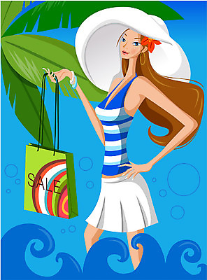 EPS 여자 일러스트 한명 사람 20대 성인 여름휴가 바캉스 쇼핑 세일 여자만 여자한명만 성인여자만 청년만 청년여자만 성인한명만 청년여자한명만 성인여자한명만 성인만 여름_계절 국내일러스트 1 계절 휴가 청년 파일형식 벡터