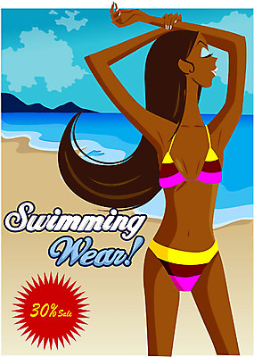 EPS 여자 수영복 일러스트 한명 사람 20대 성인 야외 쇼핑 세일 여자만 여자한명만 성인여자만 청년만 청년여자만 성인한명만 청년여자한명만 성인여자한명만 성인만 여름_계절 국내일러스트 1 옷 계절 청년 파일형식 벡터