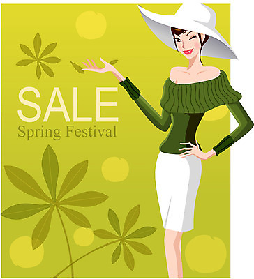EPS 계절 여자 일러스트 한명 사람 이벤트 20대 성인 초록색 쇼핑 세일 봄 여자만 여자한명만 성인여자만 청년만 청년여자만 성인한명만 청년여자한명만 성인여자한명만 성인만 국내일러스트 1 컬러 청년 파일형식 벡터