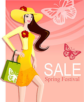 EPS 계절 여자 일러스트 한명 사람 이벤트 20대 성인 쇼핑 세일 봄 여자만 여자한명만 성인여자만 청년만 청년여자만 성인한명만 청년여자한명만 성인여자한명만 성인만 국내일러스트 1 청년 파일형식 벡터