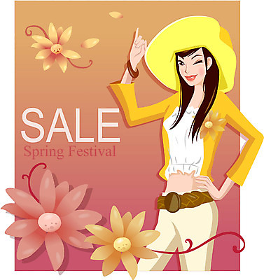 EPS 계절 여자 일러스트 한명 사람 이벤트 20대 성인 쇼핑 세일 봄 여자만 여자한명만 성인여자만 청년만 청년여자만 성인한명만 청년여자한명만 성인여자한명만 성인만 국내일러스트 1 청년 파일형식 벡터