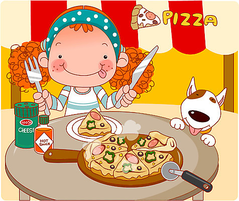 EPS 동물 라이프스타일 여자 반려견 어린이 음식 일러스트 탁자 치즈 피자 패스트푸드 실내 한명 사람 소녀 상반신 20대 성인 10대 반려동물 식당 나이프 칼 개 강아지 외식 보니 뭉이 커터 핫소스 상업시설 여자만 여자한명만 국내일러스트 일러캐릭터 캐릭터 1 식기 가구 포유류 청소년 유제품 서양음식 청년 내부 생활 상점 소스_음식 인스턴트 시설 상업 파일형식 벡터