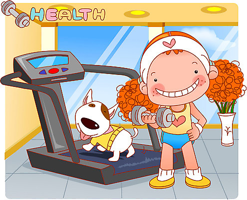 EPS 전신 동물 라이프스타일 여자 화분 반려견 거실 다이어트 일러스트 실내 건강 한명 서기 웃음 사람 20대 성인 10대 반려동물 운동 뷰티 건강관리 운동기구 헬스 아령 헬스장 개 강아지 런닝머신 보니 뭉이 여자만 여자한명만 국내일러스트 일러캐릭터 캐릭터 1 포유류 모션 청소년 표정 관리 청년 내부 생활 파일형식 벡터