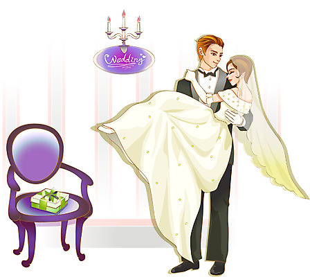 EPS 커플 여자 남자 신부 부케 웨딩드레스 신랑 결혼 의자 일러스트 결혼식 실내 선물 사랑 사람 정장 턱시도 두명 로맨틱 촛대 국내일러스트 드레스 옷 감정 꽃다발 가구 컨셉 관계 이벤트 내부 파일형식 벡터