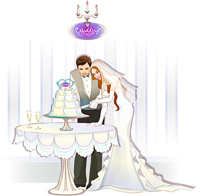 EPS 커플 여자 남자 신부 웨딩드레스 신랑 결혼 일러스트 결혼식 실내 웃음 사람 정장 턱시도 두명 케이크 로맨틱 샴페인 웨딩케이크 국내일러스트 드레스 옷 컨셉 관계 디저트 주류 표정 이벤트 내부 파일형식 벡터