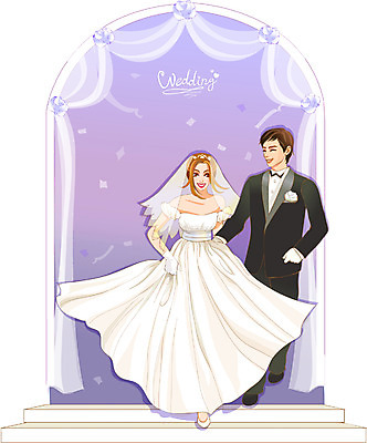 EPS 커플 여자 남자 행복 신부 부케 웨딩드레스 신랑 결혼 일러스트 결혼식 새출발 웃음 사람 정장 턱시도 두명 로맨틱 국내일러스트 드레스 옷 감정 꽃다발 컨셉 관계 새로움 표정 이벤트 출발 파일형식 벡터
