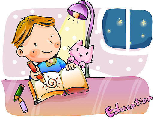 EPS 어린이교육 교육 남자 초등학생 어린이 일러스트 실내 한명 사람 소년 책 고양이 스탠드 일기 야간 크레파스 그림일기 남자만 남자한명만 어린이만 소년만 소년한명만 국내일러스트 자연요소 1 학생 포유류 학용품 조명 내부 반려동물 파일형식 벡터