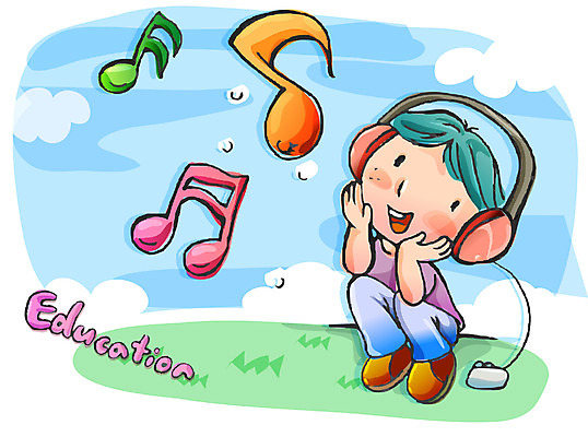 EPS 주간 여자 어린이교육 교육 남자 초등학생 어린이 음악 음표 일러스트 교과목 하늘 한명 사람 소녀 소년 야외 음악감상 음악교육 어린이만 국내일러스트 자연요소 1 학생 기호 문화예술 감상 파일형식 벡터