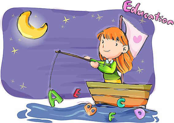 EPS 알파벳 영어 여자 어린이교육 교육 어린이 바다 일러스트 교과목 낚시 영어교육 한명 사람 소녀 20대 성인 야외 달 야간 나룻배 여자만 여자한명만 국내일러스트 자연요소 문자 1 배_교통 레저 청년 파일형식 벡터