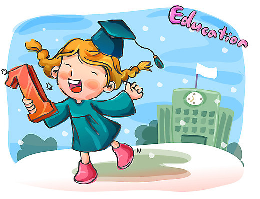 EPS 주간 계절 여자 어린이교육 교육 초등학생 어린이 겨울 일러스트 학사모 졸업 학교 한명 사람 소녀 야외 우승 여자만 여자한명만 어린이만 소녀만 소녀한명만 국내일러스트 자연요소 모자_잡화 1 학생 최고 파일형식 벡터