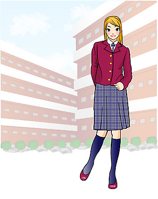 EPS 주간 전신 직업 학생 여학생 여자 교복 일러스트 학교 중학생 청소년 고등학생 한명 서기 사람 야외 10대 여자만 여자한명만 십대만 십대여자만 십대여자한명만 국내일러스트 자연요소 1 옷 교육 모션 파일형식 벡터