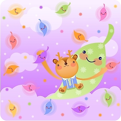 EPS 전신 동물 척추동물 캐릭터 육지동물 동물캐릭터 백그라운드 잎 일러스트 포유류 사슴 나뭇잎 앉기 사람없음 야외 사슴캐릭터 일러캐릭터 식물 모션 파일형식 벡터