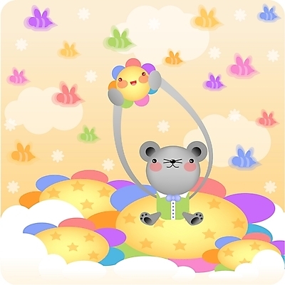 EPS 전신 동물 척추동물 캐릭터 육지동물 꽃 동물캐릭터 백그라운드 일러스트 포유류 앉기 사람없음 벌 곰캐릭터 일러캐릭터 식물 곤충 곰 모션 파일형식 벡터