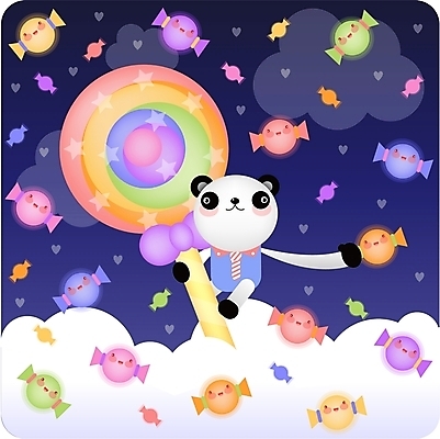 EPS 전신 동물 척추동물 캐릭터 육지동물 동물캐릭터 백그라운드 일러스트 포유류 막대사탕 사탕 서기 앉기 사람없음 야외 판다 곰캐릭터 일러캐릭터 곰 모션 디저트 파일형식 벡터