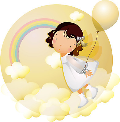 EPS 전신 여자 초등학생 어린이 무지개 일러스트 상상 요정 한명 서기 사람 판타지 풍선 여자만 여자한명만 어린이만 소녀만 소녀한명만 국내일러스트 자연요소 1 학생 모션 파일형식 벡터