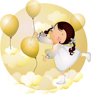 EPS 전신 여자 초등학생 어린이 일러스트 상상 한명 서기 사람 판타지 풍선 여자만 여자한명만 어린이만 소녀만 소녀한명만 국내일러스트 1 학생 모션 파일형식 벡터