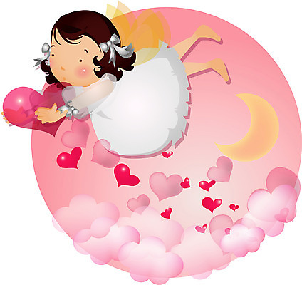 EPS 전신 여자 초등학생 어린이 일러스트 상상 하늘 요정 사랑 한명 사람 야외 판타지 달 하트 비행 야간 초승달 여자만 여자한명만 어린이만 소녀만 소녀한명만 국내일러스트 자연요소 모양 1 학생 감정 파일형식 벡터