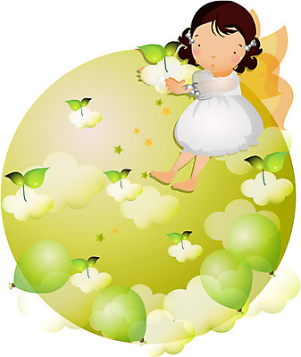 EPS 전신 여자 초등학생 어린이 일러스트 상상 요정 한명 서기 사람 초록색 판타지 새싹 비행 여자만 여자한명만 어린이만 소녀만 소녀한명만 국내일러스트 식물 1 학생 컬러 모션 파일형식 벡터