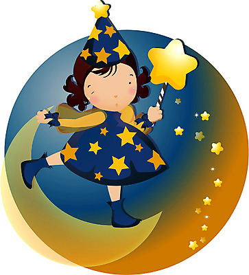 EPS 전신 여자 별 초등학생 어린이 일러스트 상상 한명 서기 사람 소녀 야외 10대 판타지 마술 마법사 달 야간 여자만 여자한명만 소녀만 국내일러스트 자연요소 1 학생 모션 청소년 어린이만 파일형식 벡터