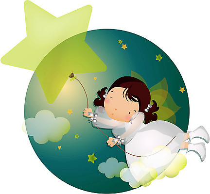 EPS 전신 여자 별 초등학생 어린이 일러스트 상상 한명 사람 야외 판타지 비행 야간 풍선 여자만 여자한명만 어린이만 소녀만 소녀한명만 국내일러스트 자연요소 1 학생 파일형식 벡터