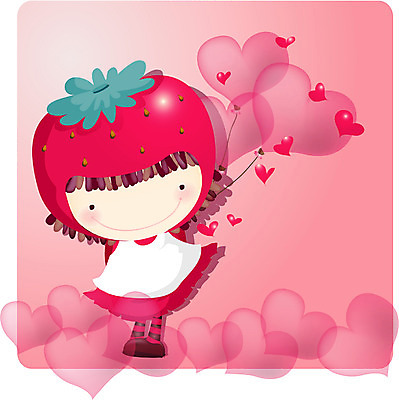 EPS 전신 캐릭터 여자 초등학생 어린이 컬러 일러스트 딸기 사랑 한명 서기 사람 빨간색 판타지 하트 풍선 여자만 여자한명만 어린이만 소녀만 소녀한명만 일러캐릭터 모양 1 학생 감정 과일 모션 상상 파일형식 벡터