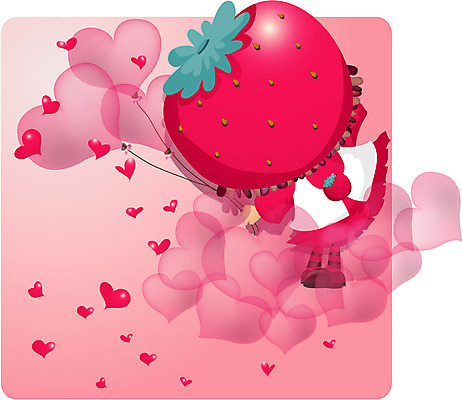 EPS 전신 캐릭터 여자 초등학생 어린이 컬러 일러스트 딸기 사랑 한명 서기 사람 빨간색 판타지 하트 풍선 여자만 여자한명만 어린이만 소녀만 소녀한명만 일러캐릭터 모양 1 학생 감정 과일 모션 상상 파일형식 벡터
