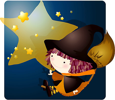 EPS 전신 캐릭터 여자 별 초등학생 어린이 일러스트 한명 사람 앉기 판타지 마법사 빗자루 마녀 여자만 여자한명만 어린이만 소녀만 소녀한명만 일러캐릭터 자연요소 1 학생 모션 상상 청소도구 파일형식 벡터