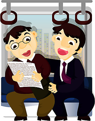 EPS 전신 남자 일러스트 비즈니스 사람 앉기 성인 두명 직장인 비즈니스맨 신문 전철 출근 퇴근 남자만 성인남자만 성인만 국내일러스트 직업 육상교통 모션 대중교통 간행물 뉴스 출퇴근 파일형식 벡터