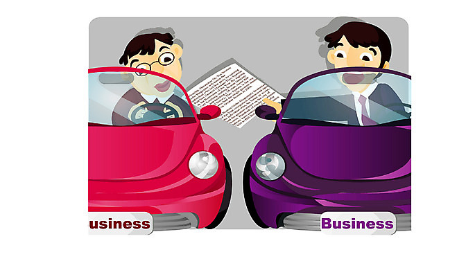 EPS 남자 일러스트 비즈니스 자동차 사람 상반신 성인 두명 직장인 비즈니스맨 출근 퇴근 남자만 성인남자만 성인만 국내일러스트 직업 육상교통 출퇴근 파일형식 벡터