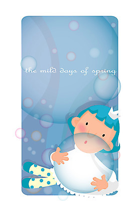 EPS 전신 사계절 계절 여자 초등학생 어린이 컬러 일러스트 한명 사람 앉기 소녀 파란색 판타지 봄 여자만 여자한명만 어린이만 소녀만 소녀한명만 국내일러스트 1 학생 모션 상상 파일형식 벡터