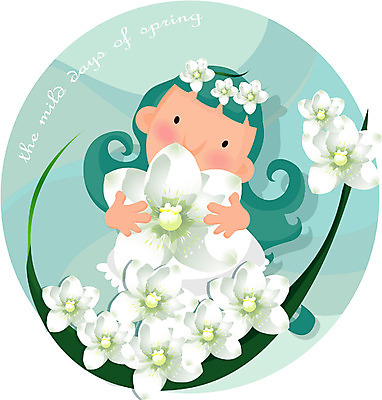 EPS 전신 사계절 계절 여자 꽃 초등학생 어린이 컬러 일러스트 자연 한명 서기 사람 초록색 봄 여자만 여자한명만 어린이만 소녀만 소녀한명만 국내일러스트 식물 1 학생 모션 생태계 파일형식 벡터